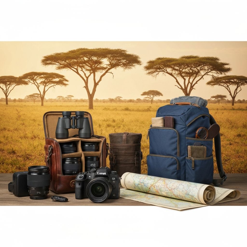 Tailor-made safari planning with luggage and camera
